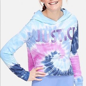 Tie Dye Justice Cutoff Hoodie